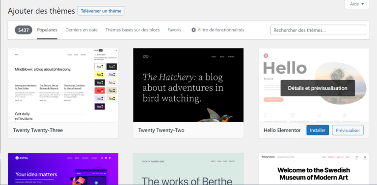 Comment installer un theme wordpress en 2023.